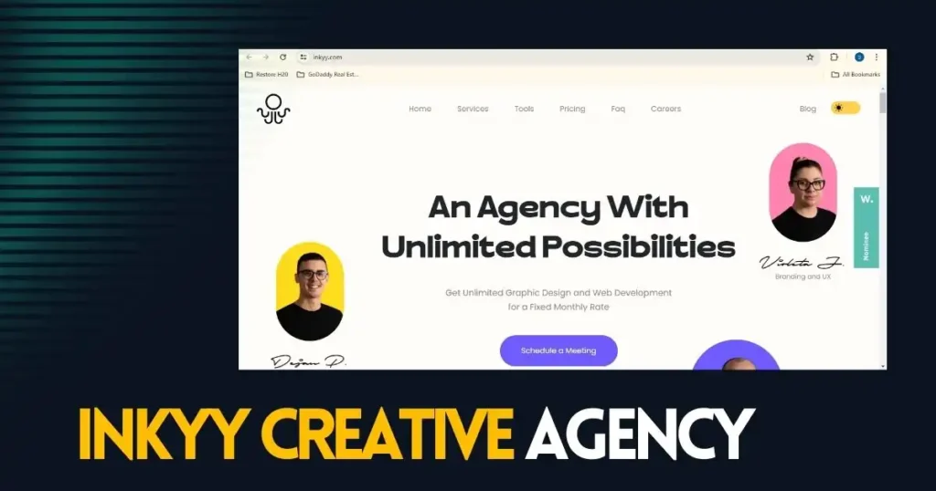 Inkyy Creative Agency: Landing Page for the Agency