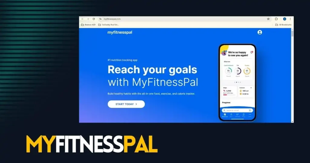 MyFitnessPal: Landing Page for the App
